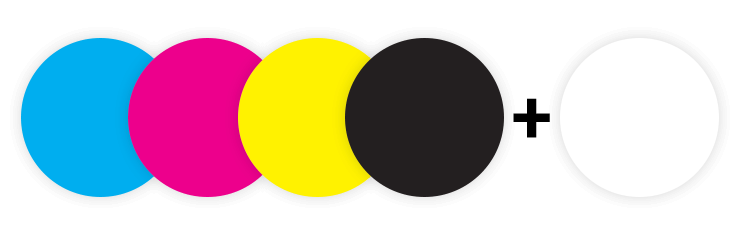 CMYK y tinta blanca